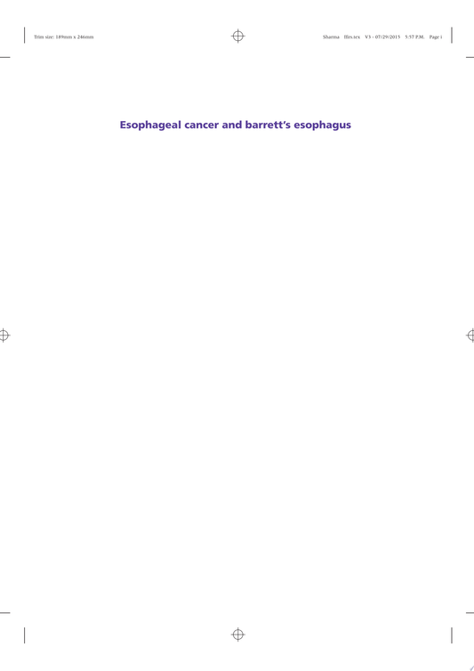 Esophageal Cancer and Barrett’s Esophagus, 3rd Edition